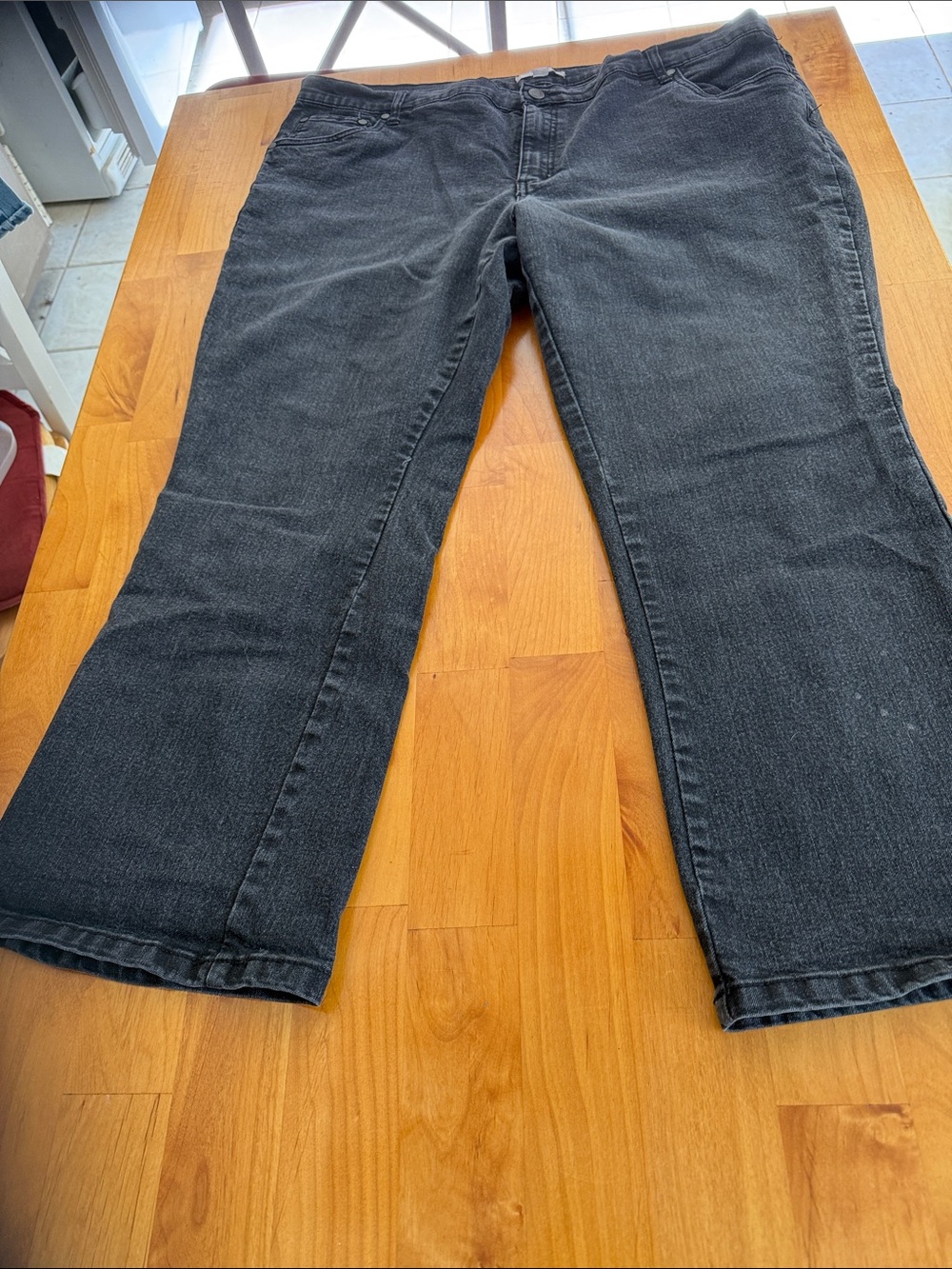 Woman Within Woman’s Bootcut Jeans in Black Wash